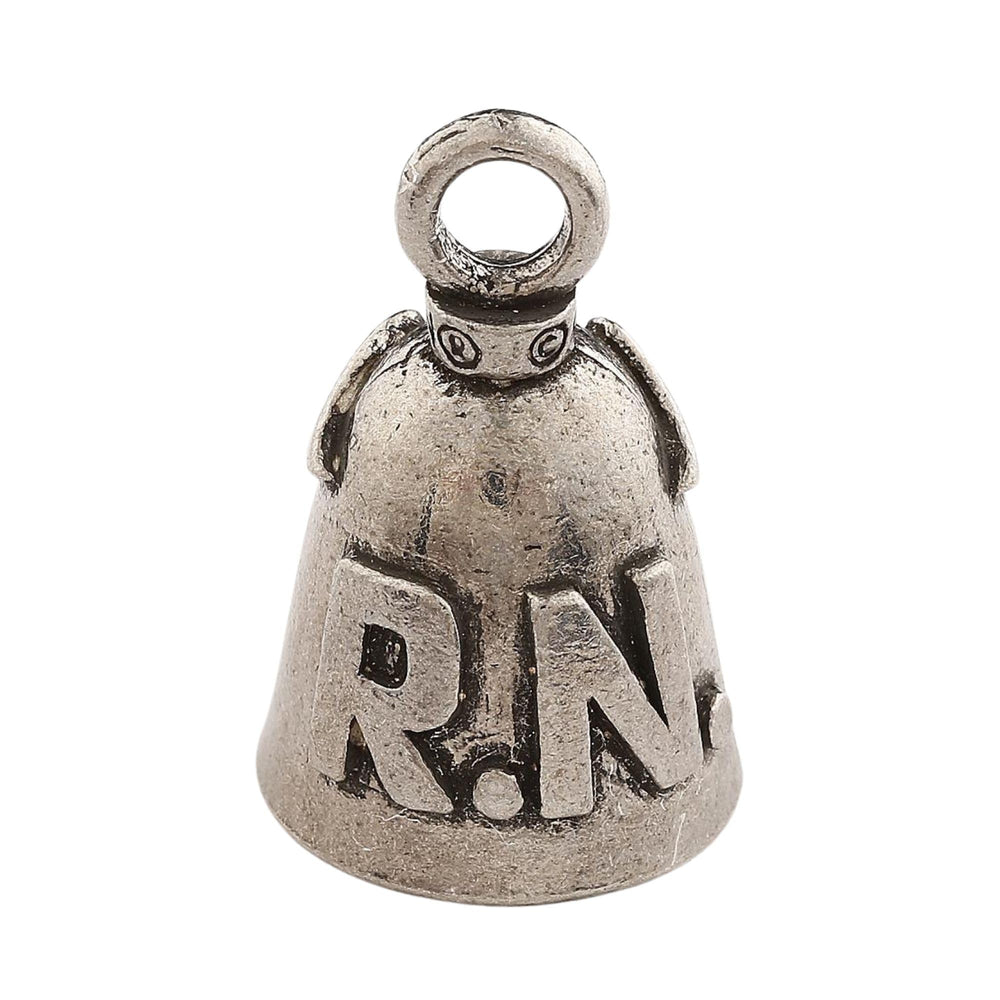 RN Nurse Good Luck Bell w/Keyring & Black Velvet Gift Bag | Motorcycle Bell | Lead-Free Pewter | Good Luck Gift to Friends & Family | Bike Bell | Made in USA