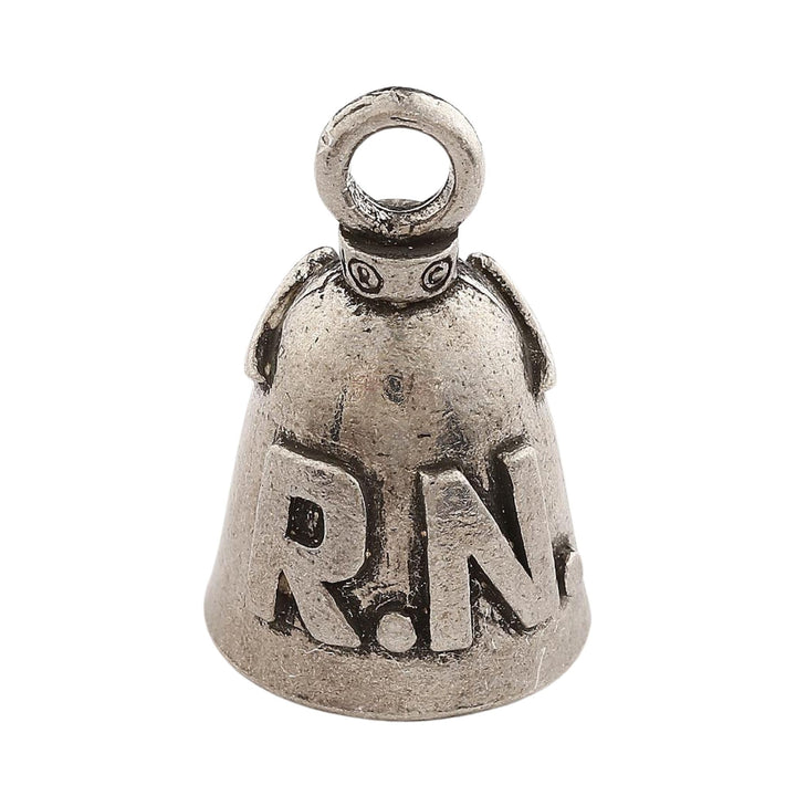 RN Nurse Good Luck Bell w/Keyring & Black Velvet Gift Bag | Motorcycle Bell | Lead-Free Pewter | Good Luck Gift to Friends & Family | Bike Bell | Made in USA