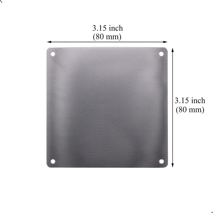 12 Pcs 80mm PVC Black PC Cooler Fan Dust Filter Dustproof Case Cover Computer Mesh