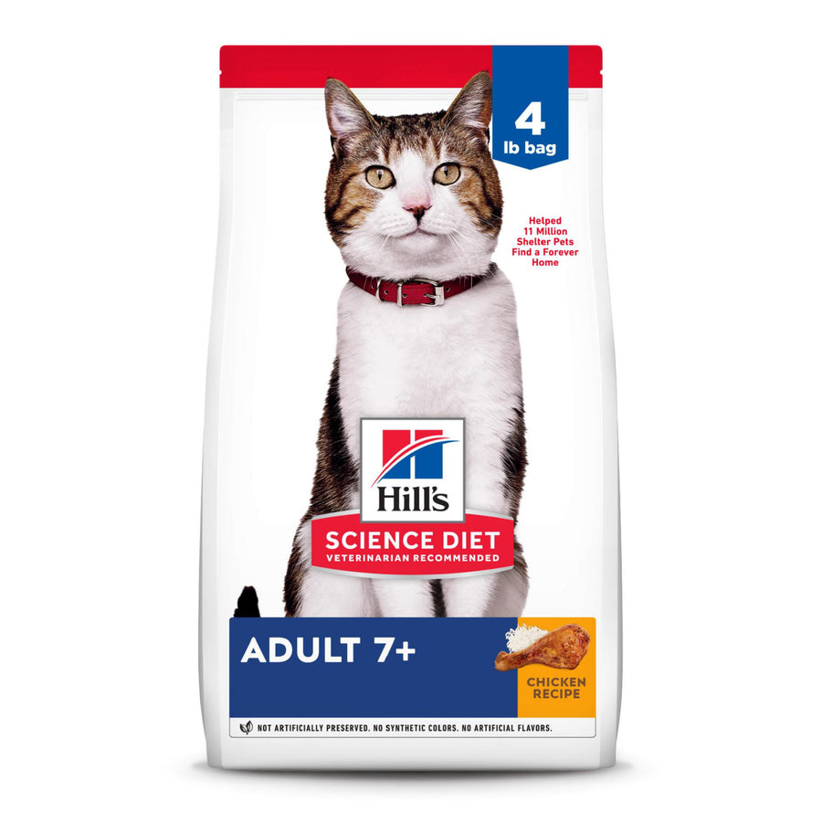 Science Diet Senior 7+ Chicken Recipe Dry Cat Food 4 lbs.