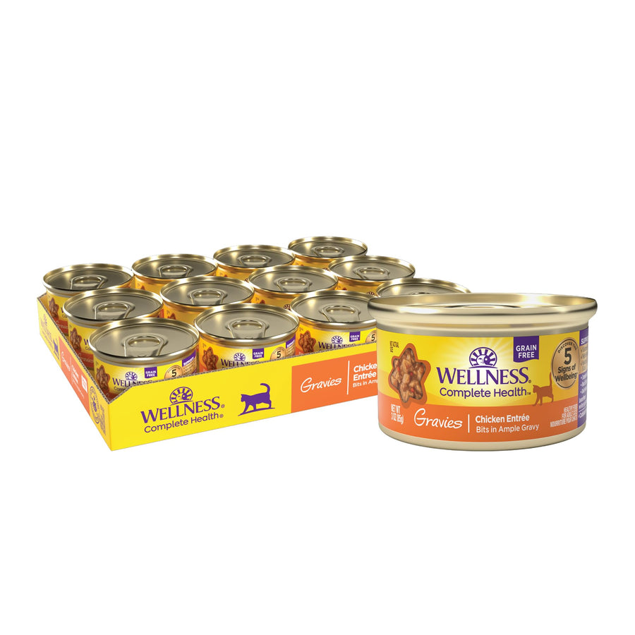 Complete Health Gravy Adult Wet Cat Food, Natural, Protein-Rich, Grain Free, 3 Ounce , 12 Pack, (Chicken Dinner)