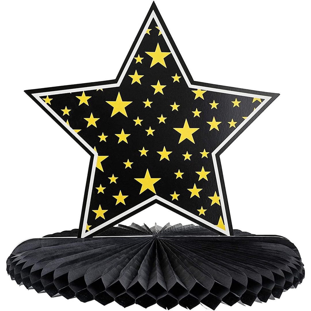 3-Pack 30th Birthday Honeycomb Table Centerpiece Party Decoration, 3 Star Designs