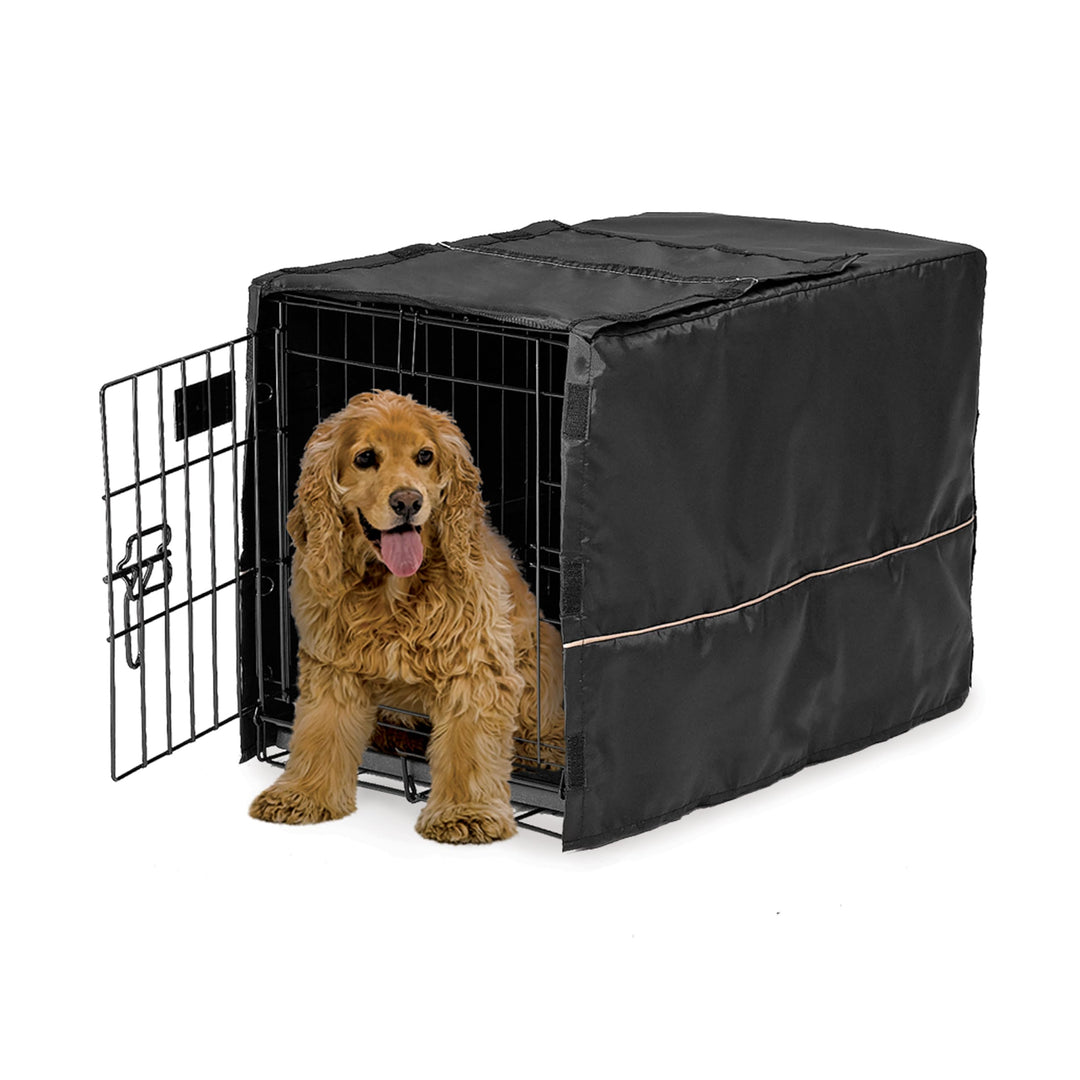 Dog Crate Cover, Privacy Dog Crate Cover Fits Midwest Dog Crates, Crate Cover Only, Machine Wash & Dry, Black, 30-Inch