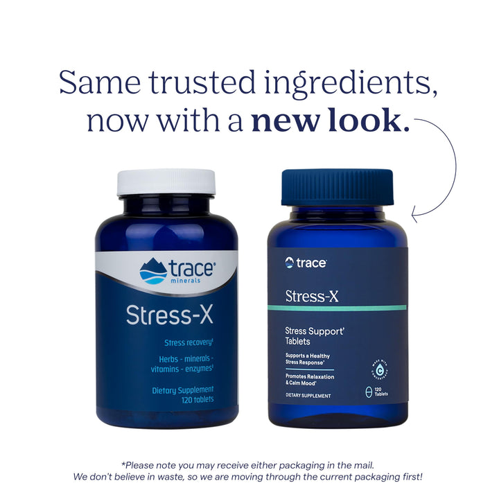 Stress-X - Dietary Supplement with Dietary Fiber & - Magnesium Supplement for Sleep Health Support - Formula with Vitamins A, B12, D & More - 120 Tablets (30 Servings)