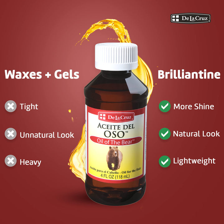 Oil of the Bear Beard Oil for Men - Grooming Brillantine for Hair, Mustache and Beard - Aceite del Oso