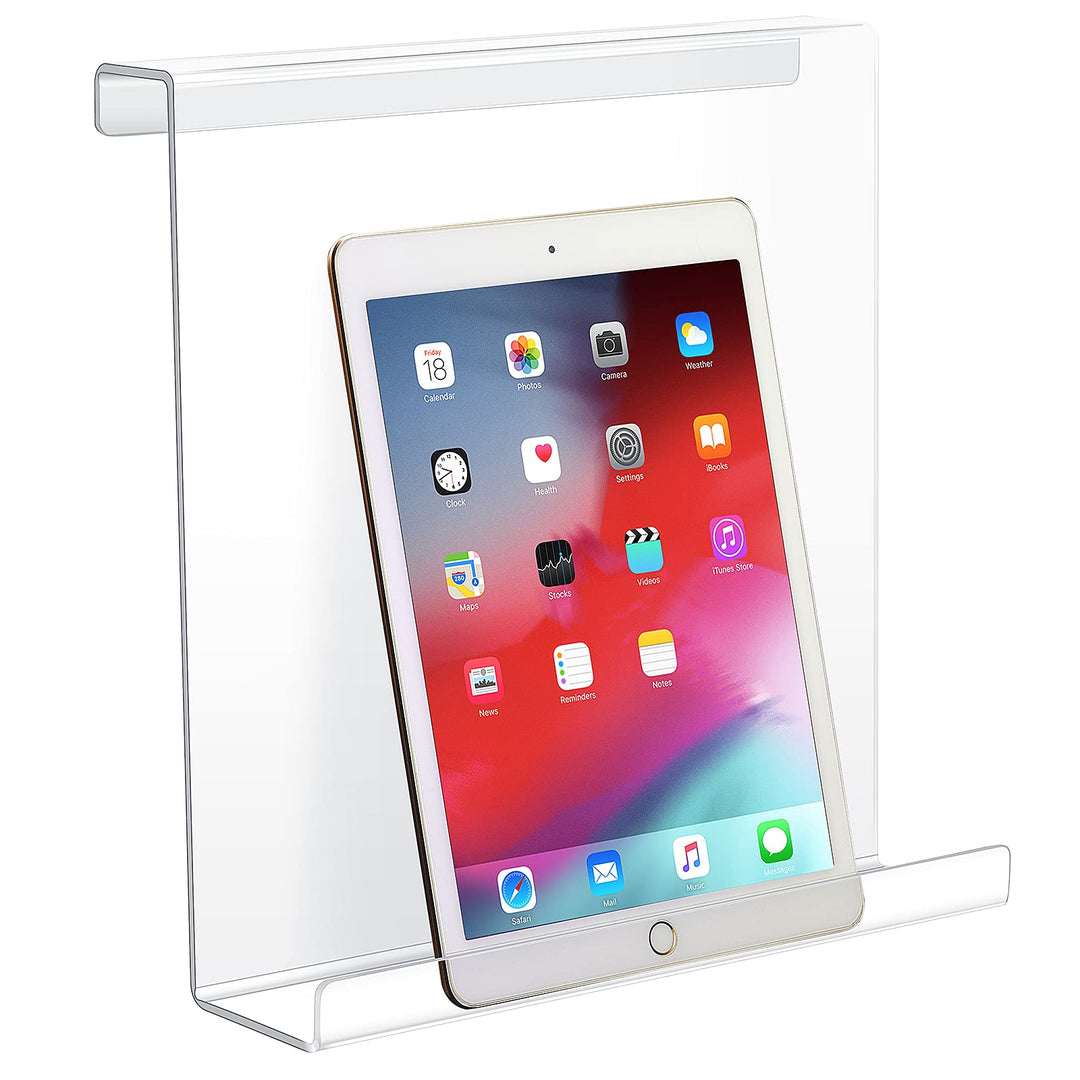 Treadmill Book Holder Clear Acrylic Reading Rack for Treadmill Universal Book Holder Compatible with Kindle, Flat Tablet, Nook, eReader Magazine for Gym Exercising (11 x 11 x 2.5 Inches)