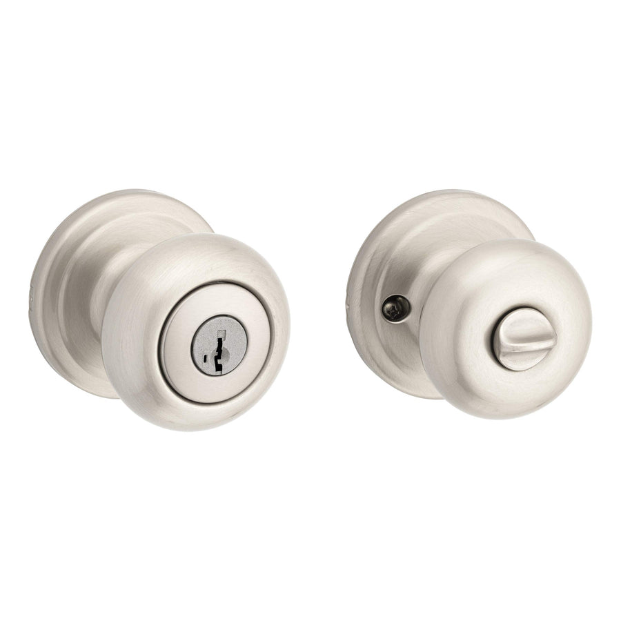 Juno Entry Knob Featuring SmartKey in Satin Nickel