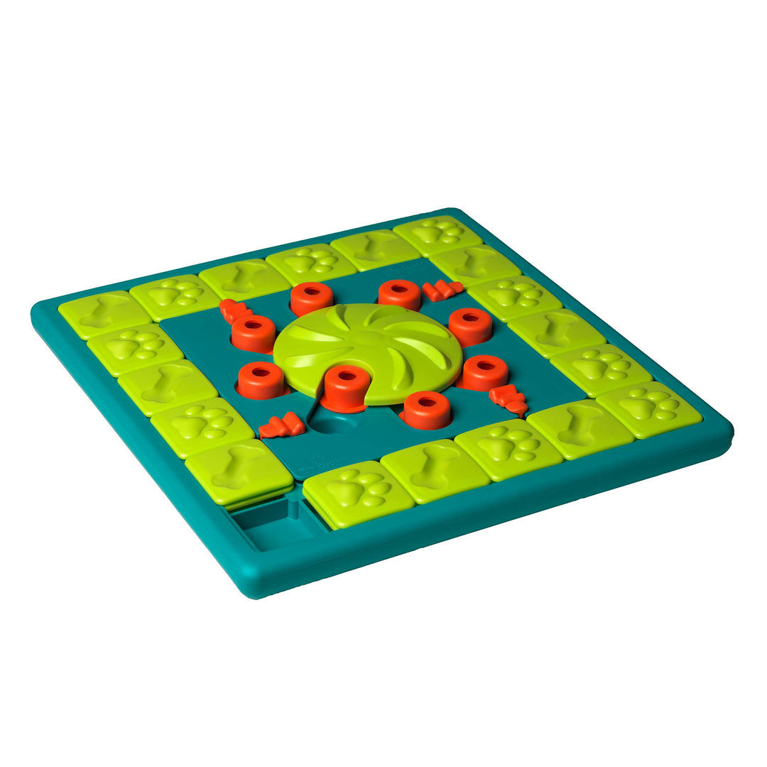 by Nina Ottosson Multipuzzle Level 4 Expert Dog Treat Puzzle for Enrichment, Blue