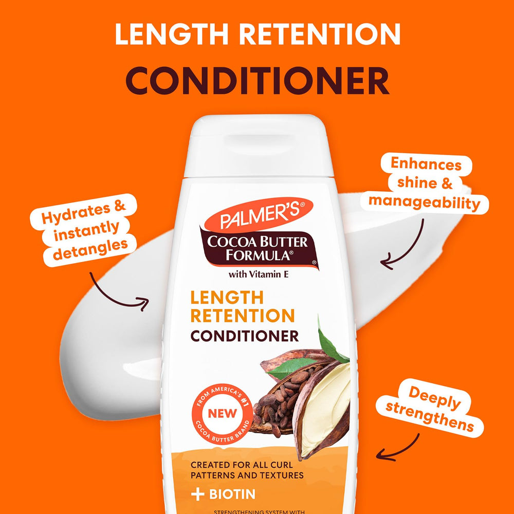 Cocoa Butter & Biotin Conditioner for Length Retention, Strengthening& Enhanced Shine - 400ml