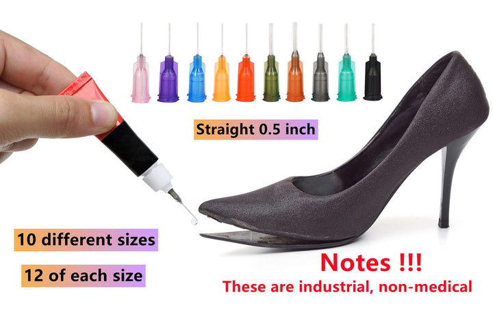 120 Pcs Blunt Distribution head With Luer Lock, Elbow and Straight distribution head, Industrial Liquid Dispenser head for Oil Glue Applicator and Syringe (0.5 Inch)