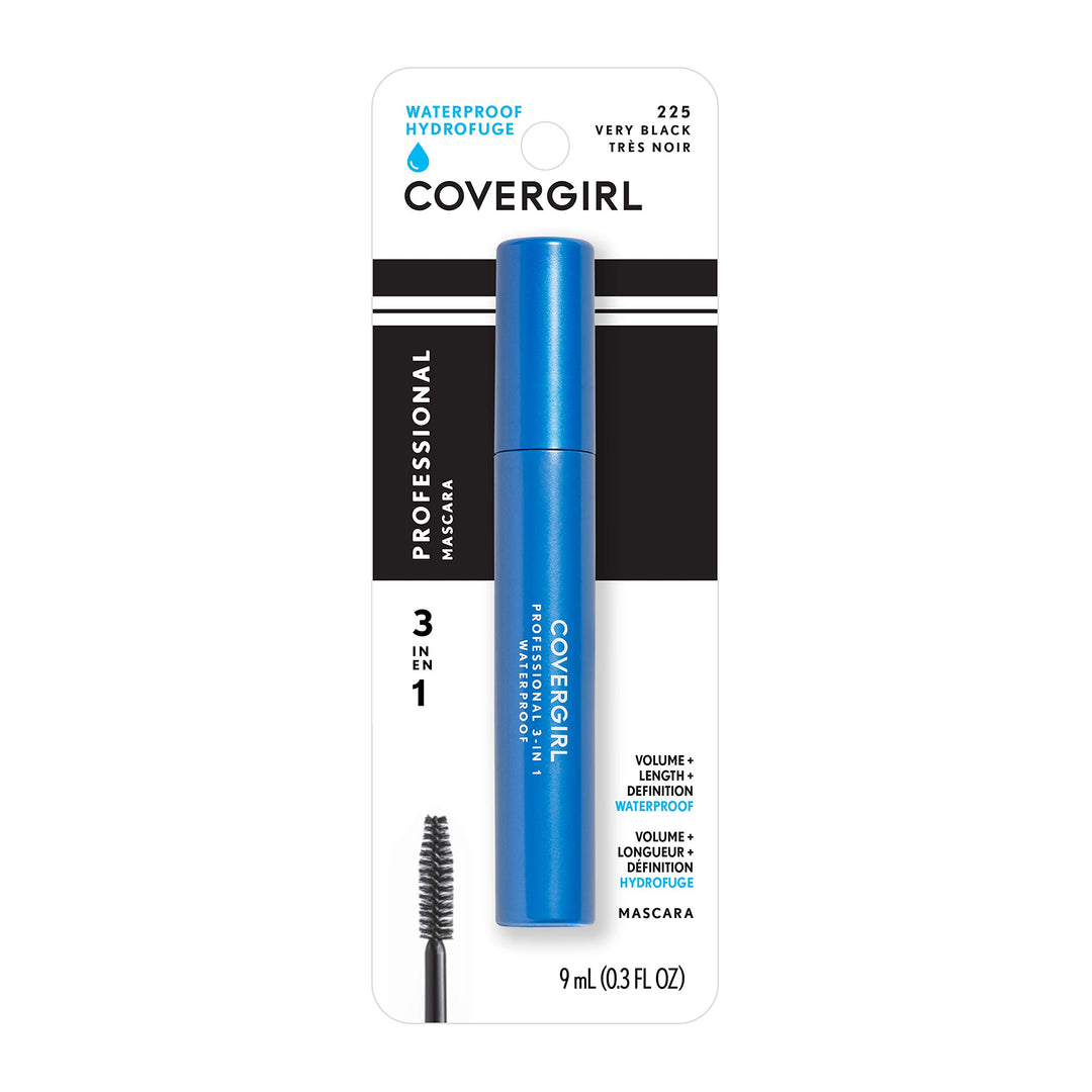 CoverGirl Professional Waterproof Mascara, Very Black/225, 0.02 Pound