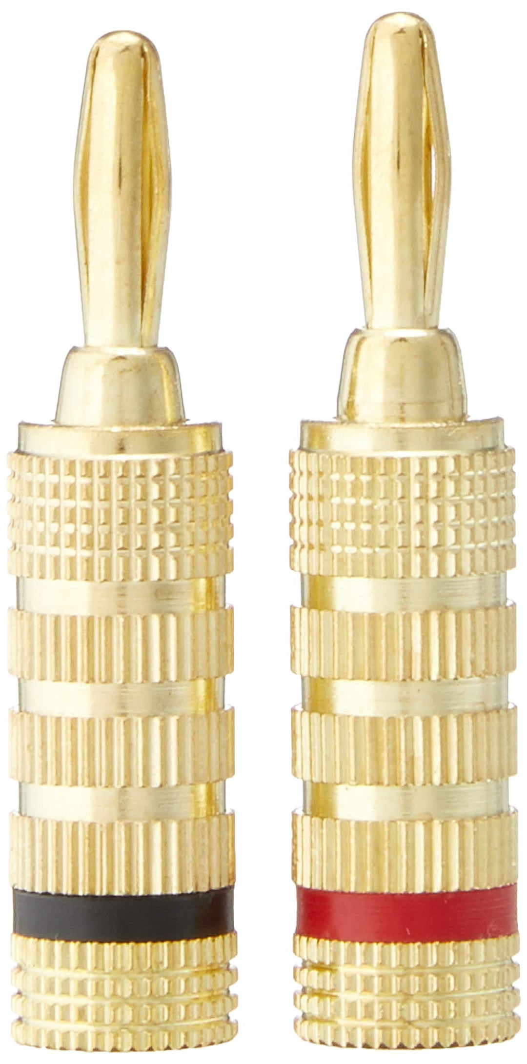 121821 24k Gold Plated Speaker Banana Plugs, Closed Screw Type (12 Pairs)