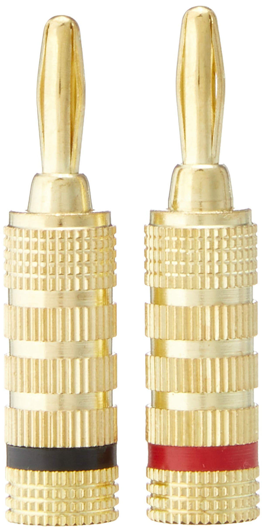 121821 24k Gold Plated Speaker Banana Plugs, Closed Screw Type (12 Pairs)