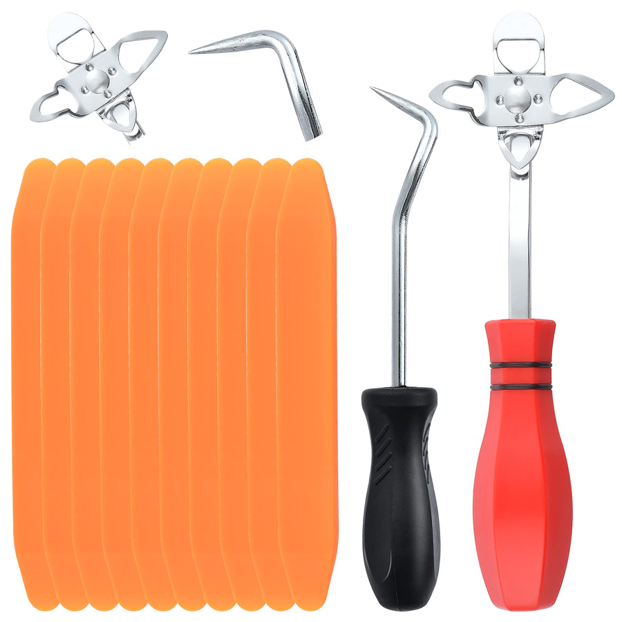 12 Pieces Windshield Installation Tools Kit, Included 1 Pcs Widshield Installing Tool, 1 Pcs Cotter Pin Puller and 10 Pcs Installation Setting Tool, Perfect for Installing Windshield Gasket