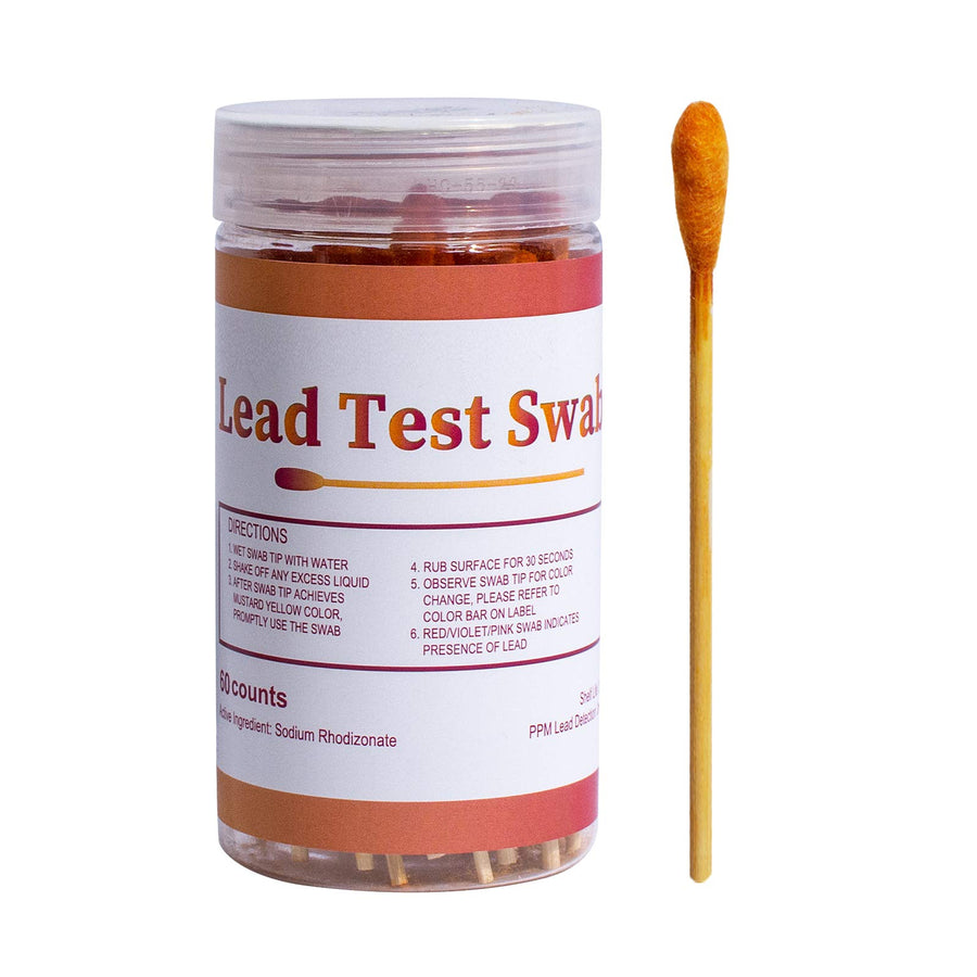 Lead Paint Test Kit with 60 pcs Test Swabs, Instant Lead Test Kit for All Painted Surfaces, Ceramics, Dishes, Metal, Wood, Rapid Test Results in 30 Seconds