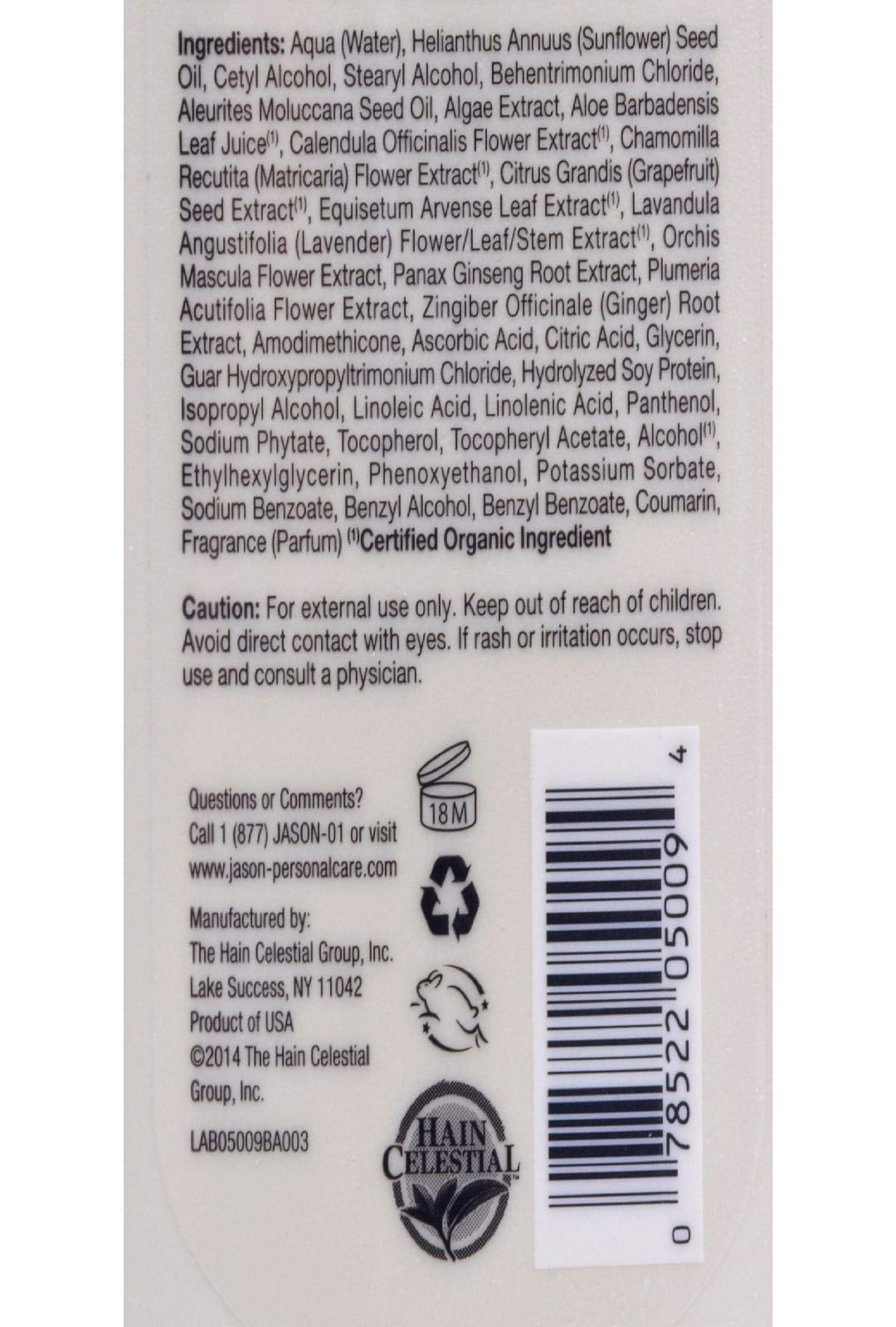 Jason Natural Sea Kelp Conditioner Plumeria and Awapuhi, 473ml