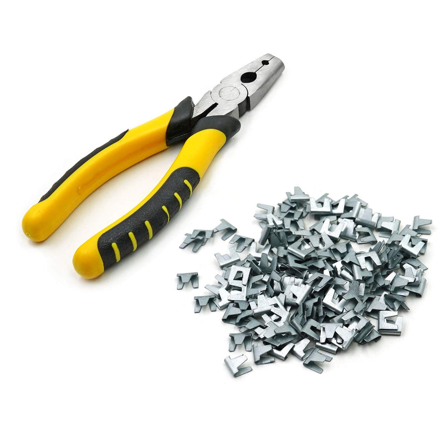 Wire Cage Buckle Clips Pliers Wire Cage Clips and Pliers Chicken Bird Rabbit Cage Building Tools