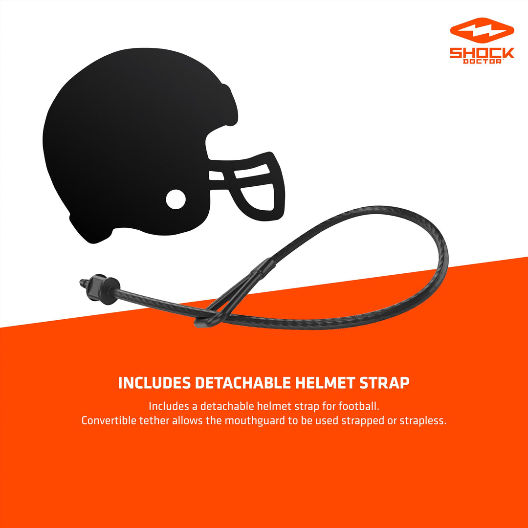 Mouth Guard Sports, Hockey, Lacrosse, Baseball, Wrestling Moutguard, Gel Max Heavy Duty Protection & Custom Fit, Football Mouth Guard with Strap, Adult & Youth Mouthguard