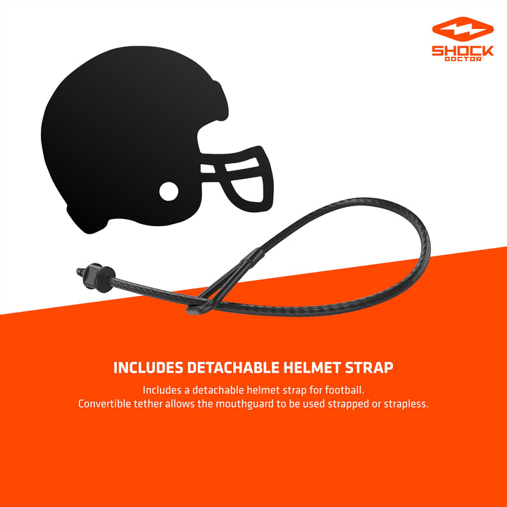 Mouth Guard Sports, Hockey, Lacrosse, Baseball, Wrestling Moutguard, Gel Max Heavy Duty Protection & Custom Fit, Football Mouth Guard with Strap, Adult & Youth Mouthguard