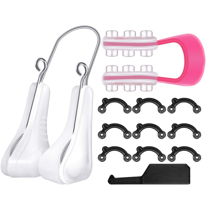 9 Pieces Nose Shaper Clip Nose Lifting Shaping Clip Nose up Lifting Clips Nose Lifter Silicone Nose Bridge for Wide Nose, Low Nose, Inverted Nose, Curved Nose, Big Nose
