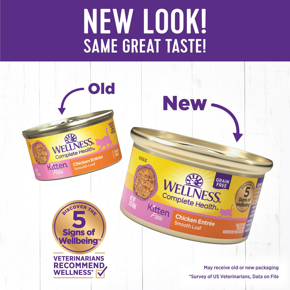 Complete Health Pate Kitten Wet Cat Food, Natural, Protein-Rich, Grain Free, 3 Ounce, 24 Pack, (Chicken)