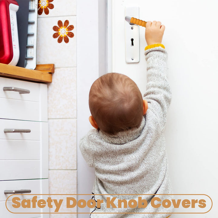 Set of 5 Door Knob Covers Door Handle Foam Safety Cover Guard Protector for Kid