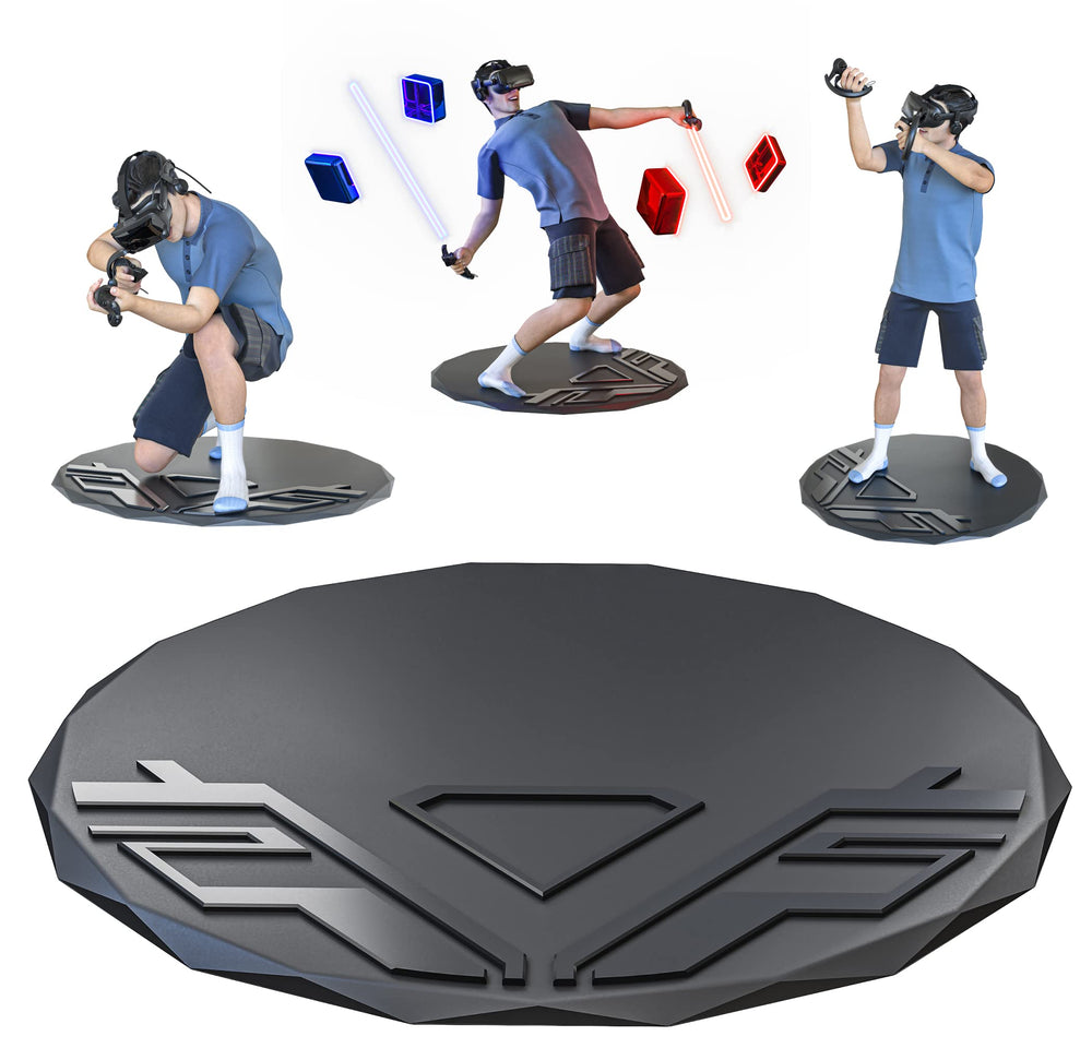 VR Mat - 35 Round Anti Fatigue Mat - Virtual Reality Matt Helps Determine Direction and Position of Your Feet During Game, Prevents Players from Hitting and Breaking Objects in Surroundings