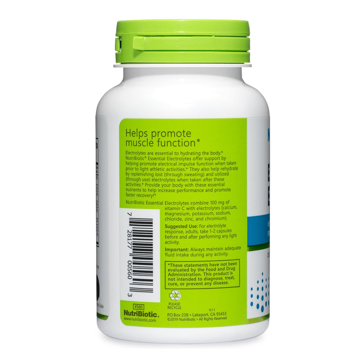 Essential Electrolytes, 100 Ct Capsules | Supports Increased Performance & Faster Recovery | Pharmaceutical Grade Vitamin C with Electrolytes for Rehydration | Vegan, Gluten-Free & Non-GMO