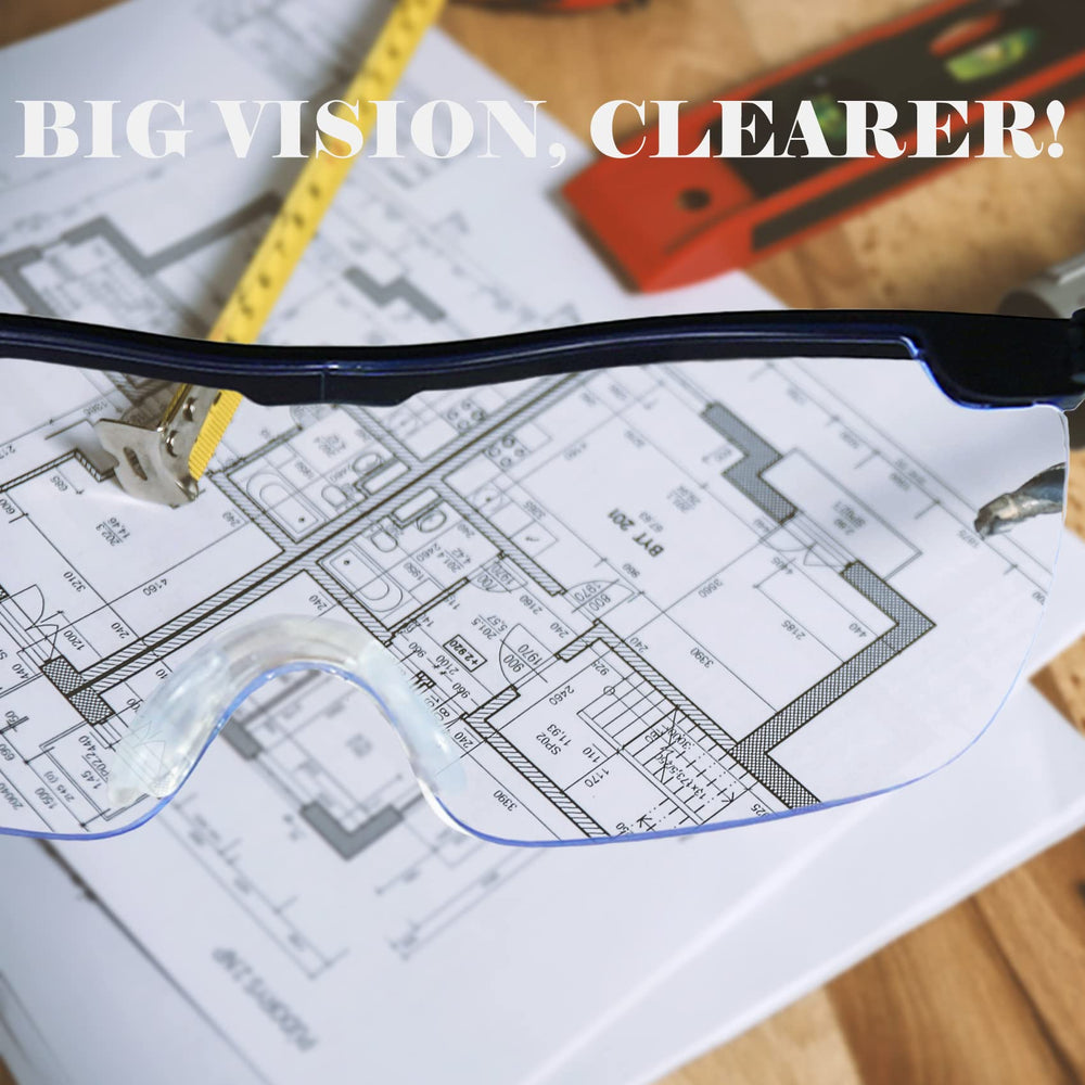 Magnifying Glasses with Light, LED Rechargeable Head Magnifier Glasses, Anti-blue light 180% Magnification with Dual LED Lights, Hands Free Magnifying Eyeglass for Reading, Close Work and Craft(Black)
