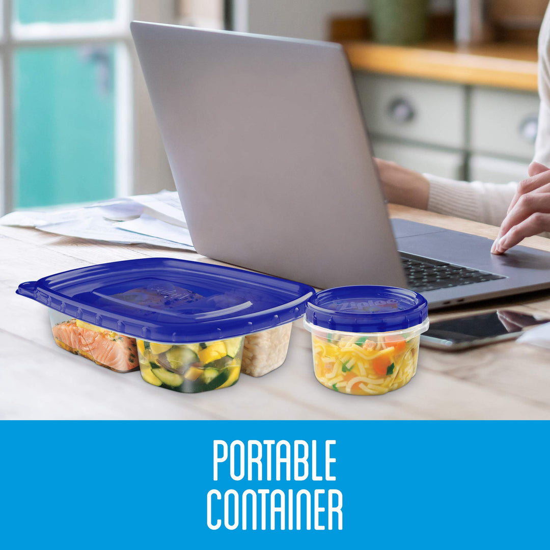 Food Storage Meal Prep Containers Reusable for Kitchen Organization, Dishwasher Safe, Soups, Sauces and Sides Pack, 9 Count