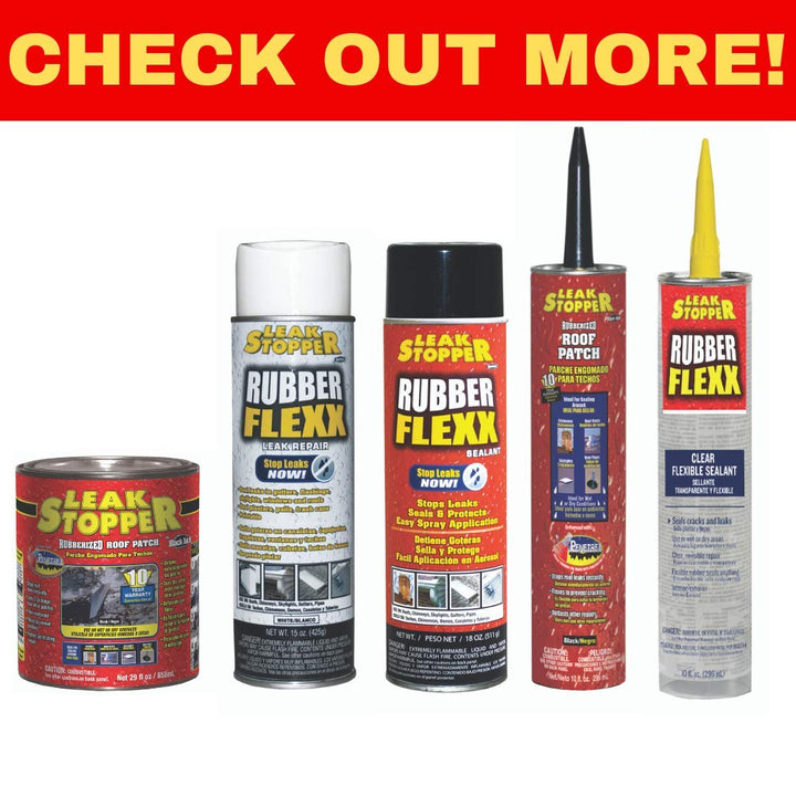 Rubber Flexx – Waterproof Repair & Sealant Spray - Point & Spray to Seal Cracks, Holes, Leaks, Corrosion & More | Black – 1 Bottle 18oz