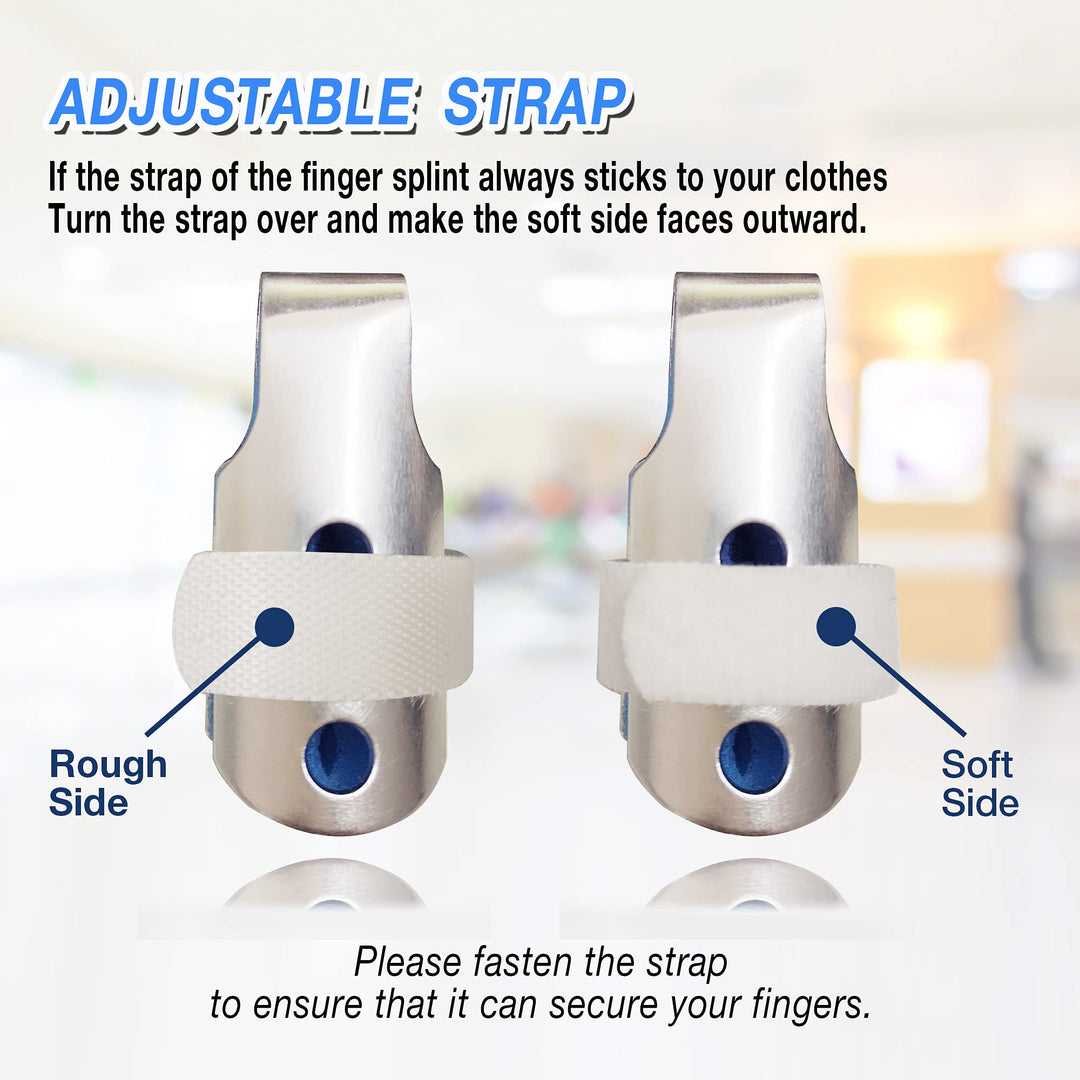 Finger Splints Thumb Splint for Broken/Injured Fingers Stabilization, Aluminum Finger Splint Adjustable, Immobilization for Mallet Fingers/Trigger Fingers Joints, Arthritis Pain Relief (3 Size)
