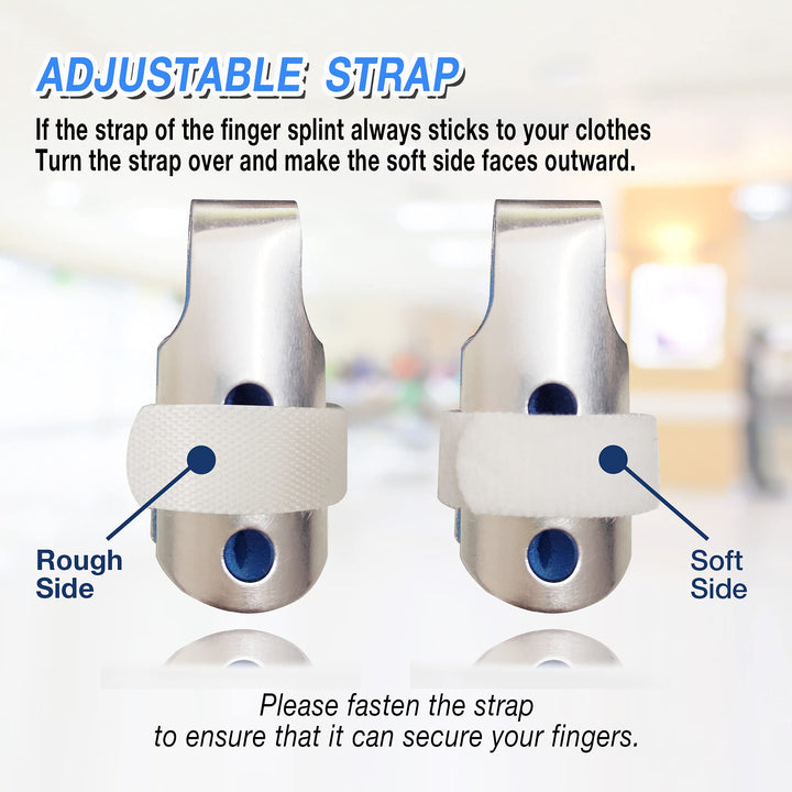 Finger Splints Thumb Splint for Broken/Injured Fingers Stabilization, Aluminum Finger Splint Adjustable, Immobilization for Mallet Fingers/Trigger Fingers Joints, Arthritis Pain Relief (3 Size)