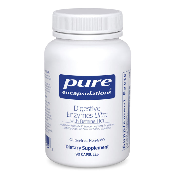 Digestive Enzymes Ultra with Betaine HCl - Vegetarian Digestive Enzyme Supplement to Support Protein, Carb, Fiber, and Dairy Digestion* - 90 Capsules