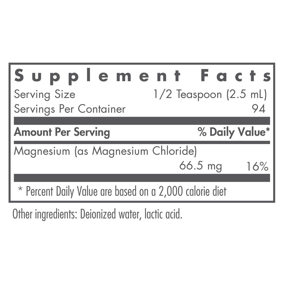 Magnesium Chloride Liquid - Bone Support, Potassium Sorbate, Electrolytes, Joint Support, Pure, Well-Absorbed, 66.5mg Supplement - 8 Fl Oz