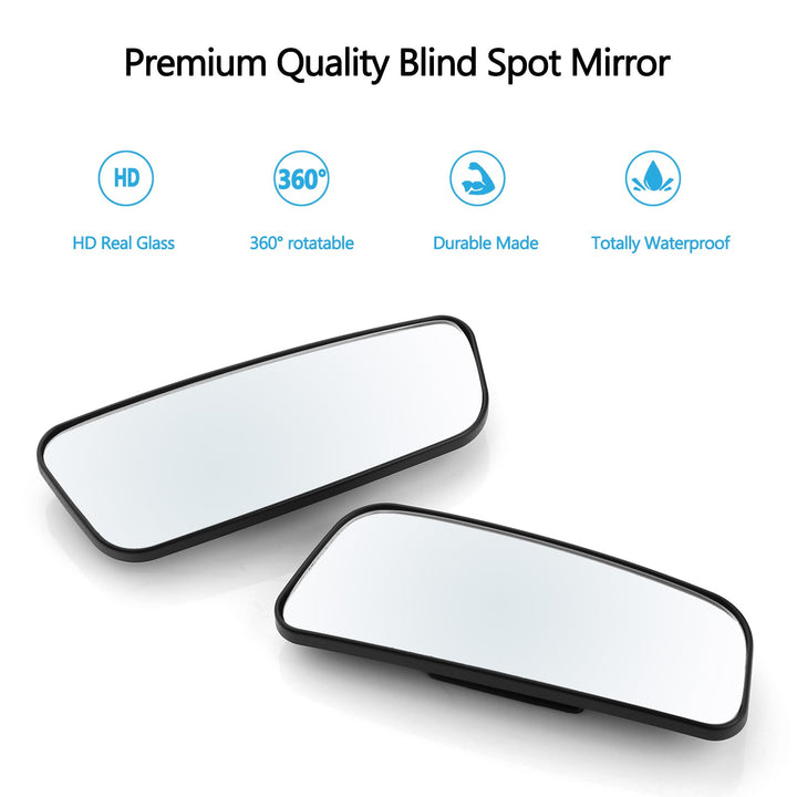Blind Spot Mirror for Cars Car Side Mirror Blind Spot Auto Blind Spot Mirrors Wide Angle Mirror Convex Rear View Mirror Stick on Design Adjustable