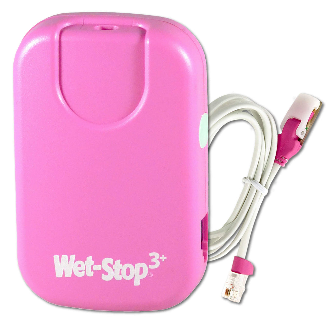 3 Pink Bedwetting Enuresis Alarm with Sound and Vibration Bed Monitor For Bedwetters, Proven Solution for over 35 years