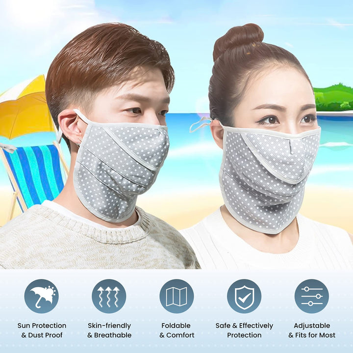 4pcs Dustproof Breathable Earloop Reusable Washable Cotton Half Face Shield Cover for Women Men Outdoor Activities or Daily Use, 4 Colors Facial Protective Cover Neck Protection