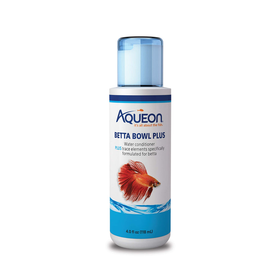Aquarium Fish Tank Betta Bowl Plus Water Conditioner, 4 Ounce