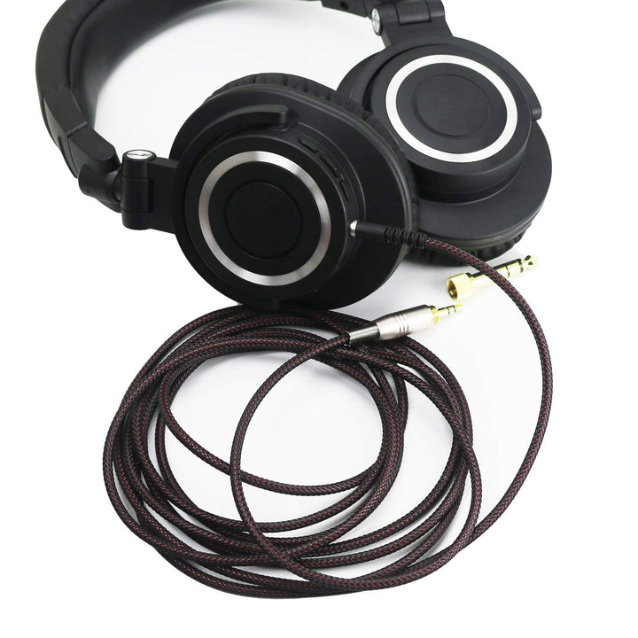 Replacement Audio Upgrade Cable Compatible with Audio-Technica ATH-M50xBT, ATH-AR3BTBK, ATH-SR50BT, ATH-ANC9, ATH-ANC7B, ATH-SR5BTBK, ATH-S700BT Headphones 1.2meters/4ft