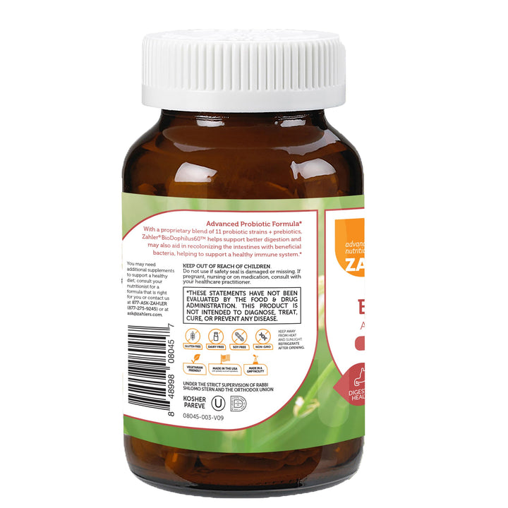 Zahlers BioDophilus High Potency Probiotic Formula 60 Billion Live & Active CFUs - 30 Capsules