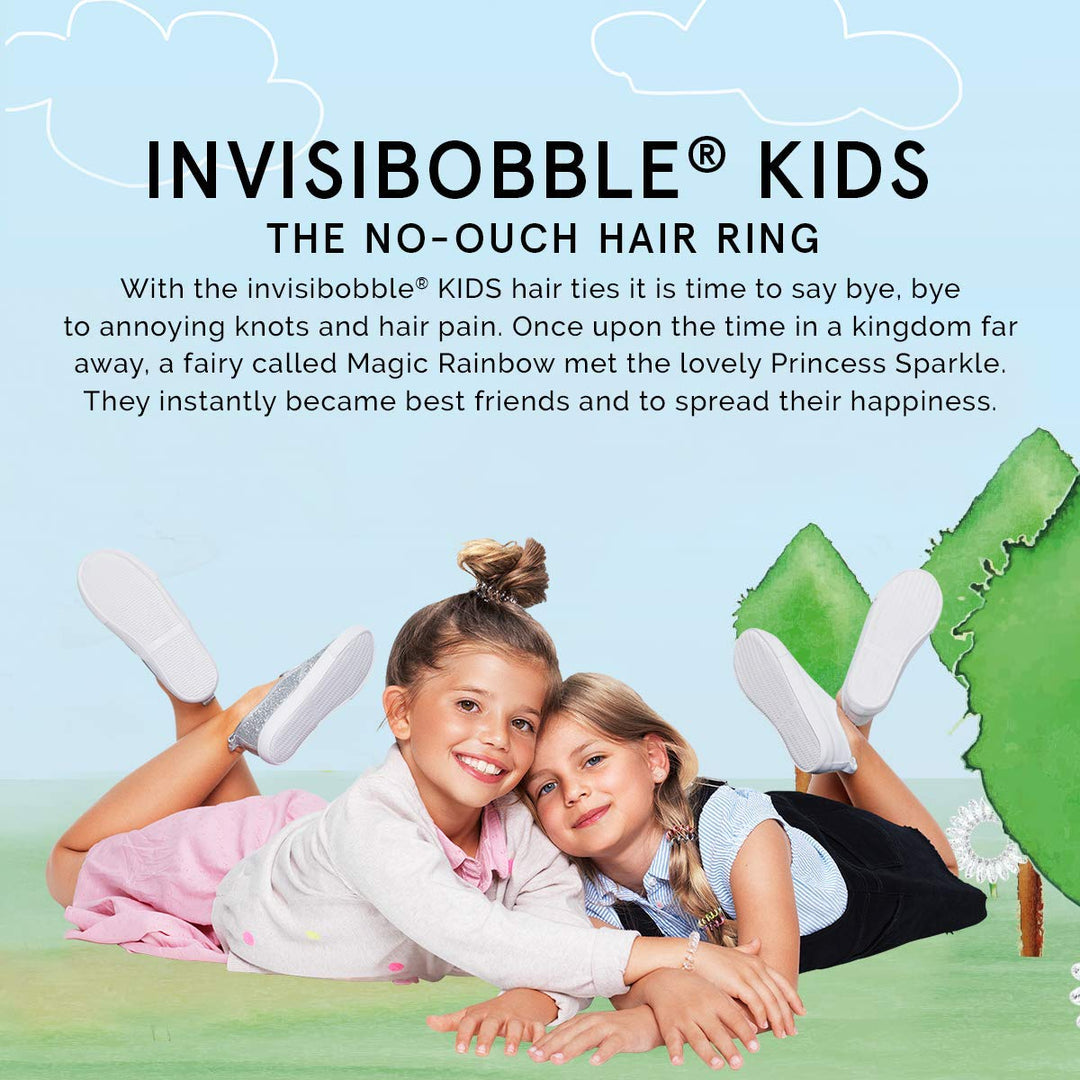 Kids Magic Rainbow ‚¬Œ The Spiral Shaped Nou-Ouch Hair Ring ‚¬Œ Perfect Hair Ring For Kids, 3 Colorful Hair Ties Per Packaging