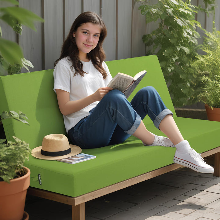 Outdoor Bench Cushion 48 inch, Patio Bench Cushion Indoor, Patio Furniture Chair Pad, Porch Swing Cushion with Ties, Bay Window Seat Sofa Garden Replacement Loveseat Cushion
