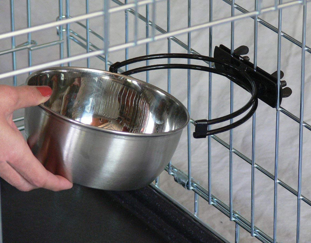 Snap'y Fit Stainless Steel Food Bowl/Pet Bowl, 1 qt. for Dogs & Cats