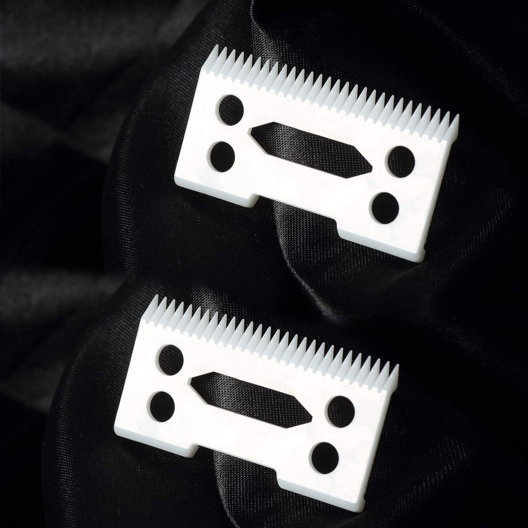 Professional 2pcs ceramic blades for Wahl Senior cordless Clipper 2 Hole Clipper ceramic Blade cutter,ceramic clipper replacement blades (WHITE)