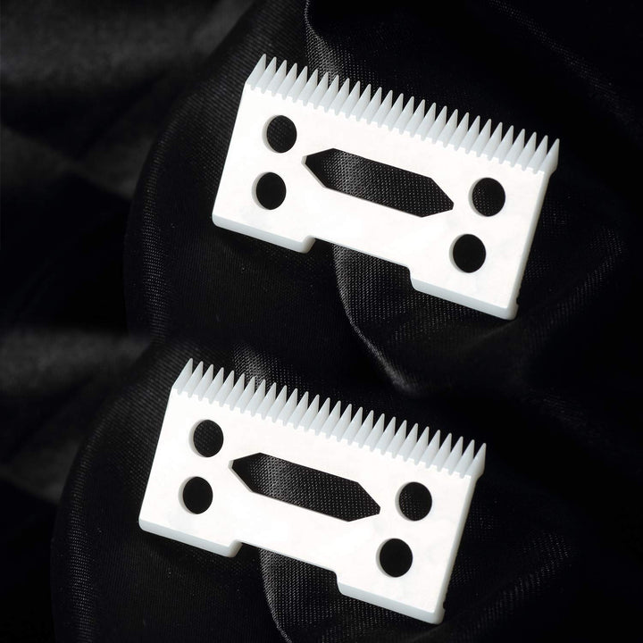 Professional 2pcs ceramic blades for Wahl Senior cordless Clipper 2 Hole Clipper ceramic Blade cutter,ceramic clipper replacement blades (WHITE)