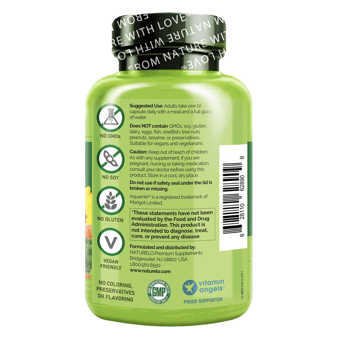 One Daily Multivitamin for Men - with Vitamins & Minerals + Organic Whole Foods - Supplement to Boost Energy, General Health - Non-GMO - 60 Capsules - 2 Month Supply