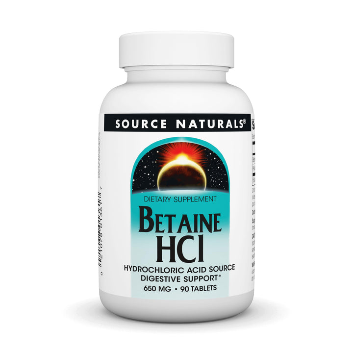 Betaine HCL 650mg, Inc. 90 Tabs