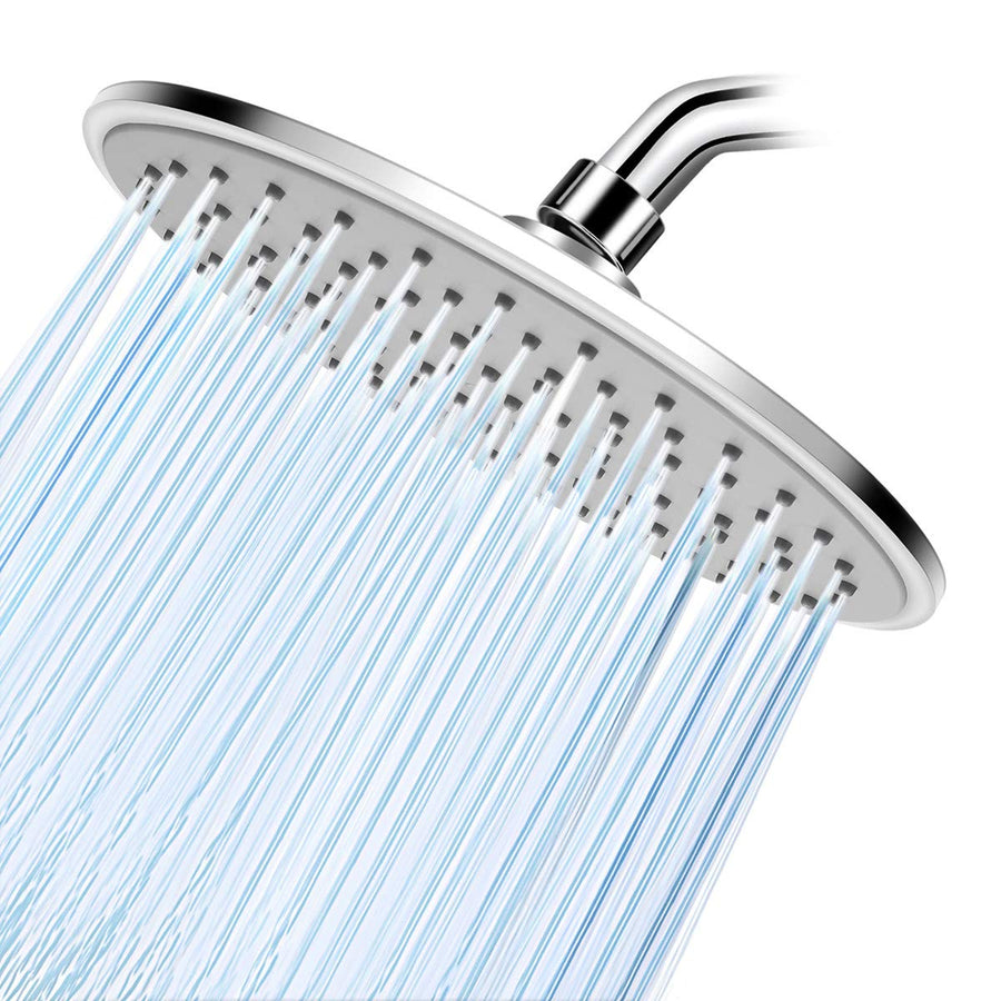 Rain Shower Head High Pressure with 9 Inch Thin Chrome Large Coverage Rainfall Spray Shower Relaxation