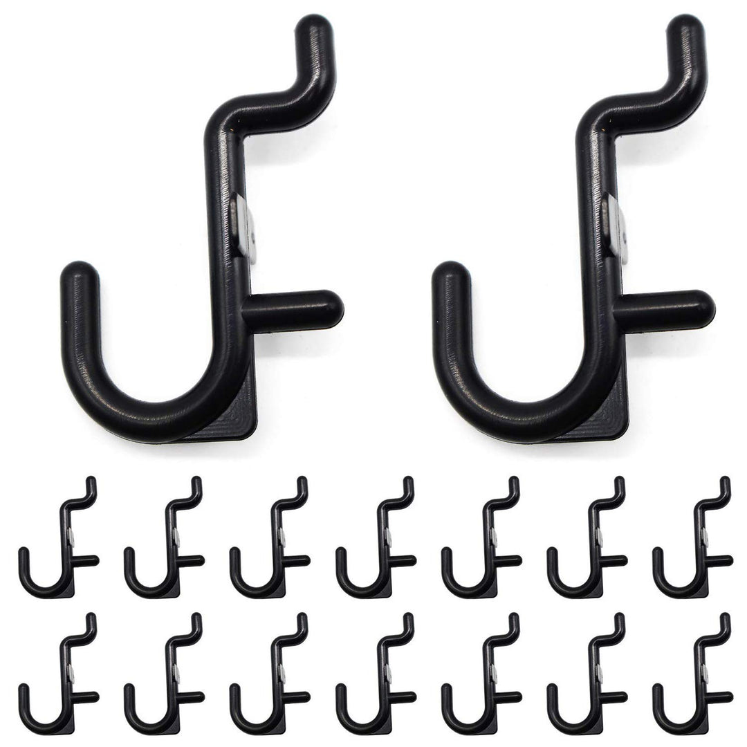 Pegboard Hooks 100-packs J Shape Peg Hooks Black Peg Hook Assortment (100)